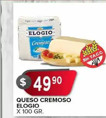 Supermercados Mayor Queso Cremoso Elogio x 100gr oferta