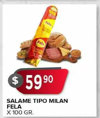 Supermercados Mayor Salame Tipo Milan Fela x 100gr oferta