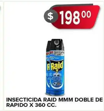 Supermercados Mayor Insecticida Raid Mmm Doble De Rapido x 360cc oferta