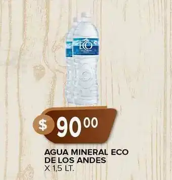 Supermercados Mayor Agua Mineral Eco De Los Andes x 1.5lt oferta