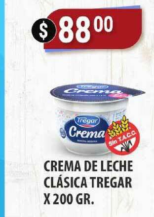 Supermercados Mayor Crema De Leche Clásica Tregar x 200gr oferta
