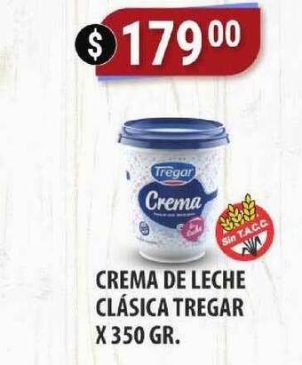 Supermercados Mayor Crema De Leche Clásica Tregar x 350gr oferta