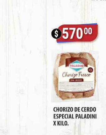 Supermercados Mayor Chorizo De Cerdo Especial Paladini oferta