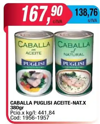 Maxiconsumo Puglisi Caballa Aceite-Nat.x 389gr oferta