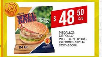 Supermercados DIA Medallón De Pollo Well Done x 114g oferta
