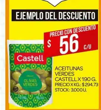 Supermercados DIA Aceitunas Verdes Castell x 190g oferta
