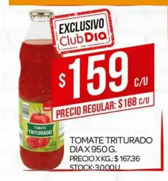 Supermercados DIA Tomate Triturado Dia x 950g oferta