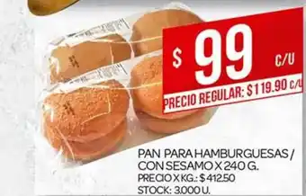 Supermercados DIA Pan Para Hamburguesas Con Sesamo x 240g oferta