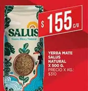 Supermercados DIA Yerba Mate Salus Natural x 500 g oferta