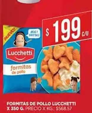 Supermercados DIA Formitas De Pollo Lucchetti x 350 g oferta