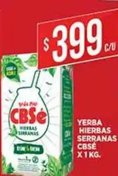 Supermercados DIA Yerba Hierbas Serranas Cbsé x 1 kg oferta