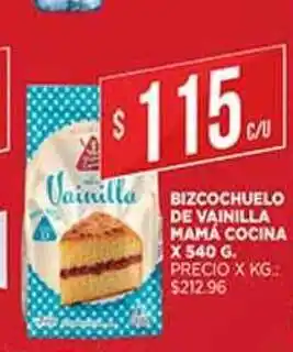 Supermercados DIA Bizcochuelo De Vainilla Mamá Cocina x 540 g oferta