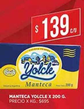 Supermercados DIA Manteca Yolcle x 200 g oferta