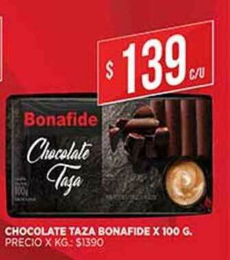 Supermercados DIA Chocolate Taza Bonafide x 100 g oferta