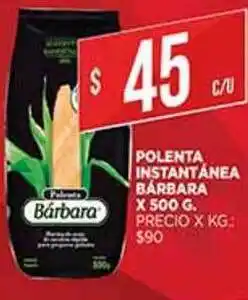 Supermercados DIA Polenta Instantánea Bárbara x 500 g oferta