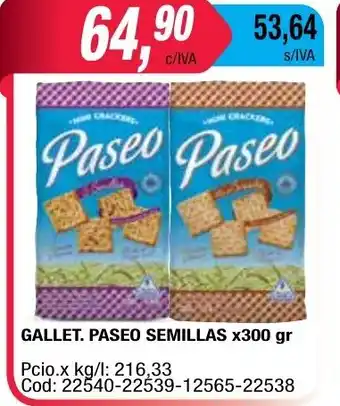 Maxiconsumo Semillas Gallet. Paseo x 300gr oferta