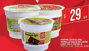 Supermercados DIA Postre Chocolate Vainilla Dulce De Leche Light Dia oferta