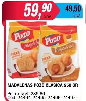 Maxiconsumo Pozo Madalenas Clasica 250gr oferta