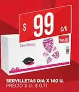 Supermercados DIA Servilletas Dia x 140u oferta