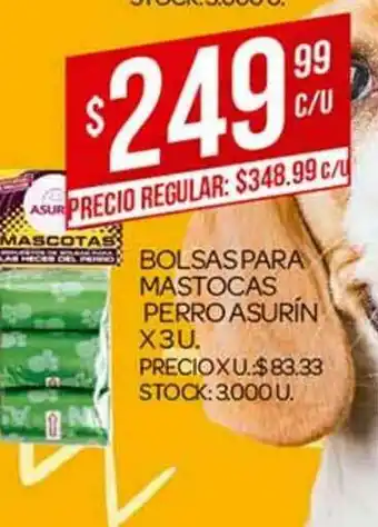 Supermercados DIA Bolsas Para Mastocas Perro Asurín x 3u oferta