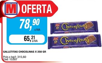 Maxiconsumo Chocolinas Galletitas x 250gr oferta