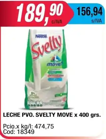Maxiconsumo Svelty Leche PVO. Move x 400grs oferta