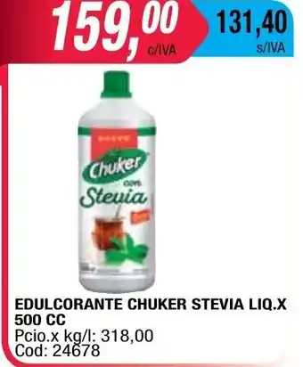 Maxiconsumo Chuker Edulcorante Stevia Liq. x 500cc oferta