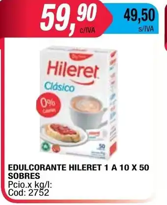 Maxiconsumo Hileret Edulcorante 1 A 10 x 50 Sobres oferta