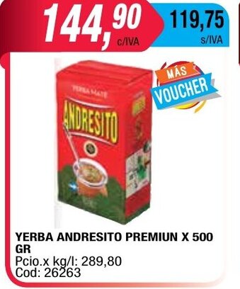 Maxiconsumo Andresito Yerba Premiun x 500gr oferta