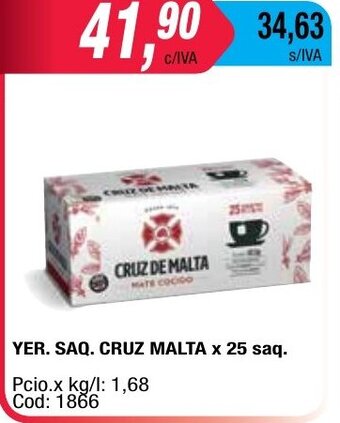 Maxiconsumo Cruz Malta Yer. Saq. x 25saq oferta