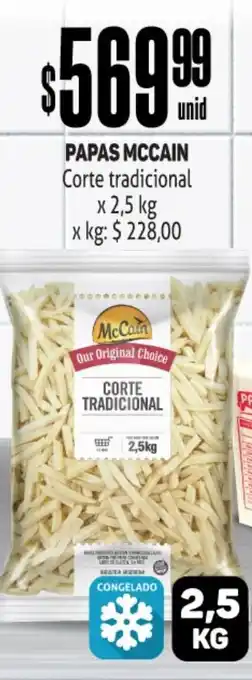 Makro Papas Mccain Corte tradicional x 25kg oferta