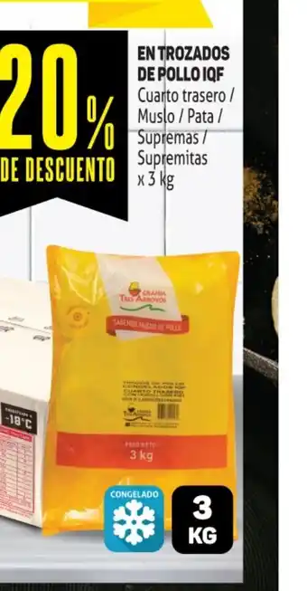 Makro En Trozados De Pollo IQF x 3 kg oferta