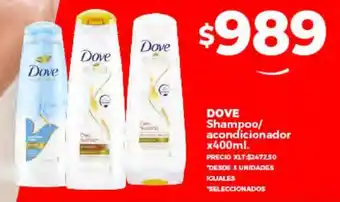 Supermayorista Vital DOVE Shampoo/ acondicionador x 400ml. oferta