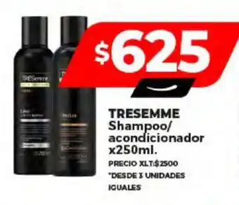 Supermayorista Vital TRESEMME Shampoo/ acondicionador x 250ml. oferta