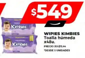 Supermayorista Vital WIPIES KIMBIES Toalla húmeda x 48u. oferta