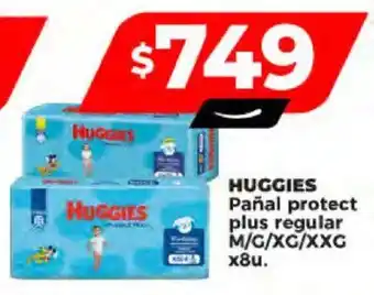 Supermayorista Vital HUGGIES Pañal protect plus regular M/G/XG/XXG x 8u. oferta