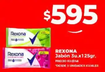 Supermayorista Vital REXONA Jabón 3u. x 125gr. oferta