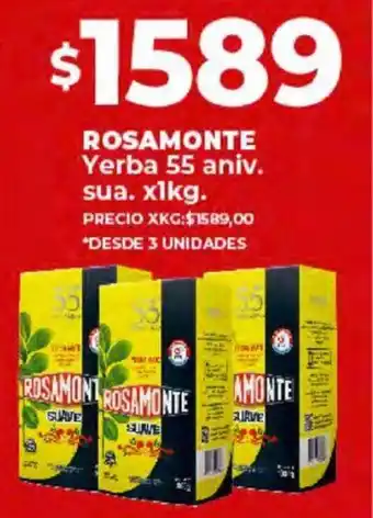 Supermayorista Vital ROSAMONTE Yerba x1kg. oferta