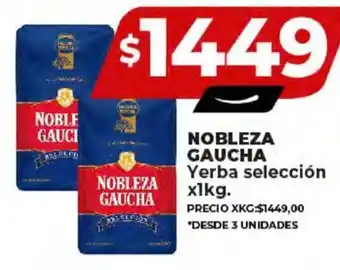 Supermayorista Vital NOBLEZA GAUCHA Yerba selección x 1kg. oferta