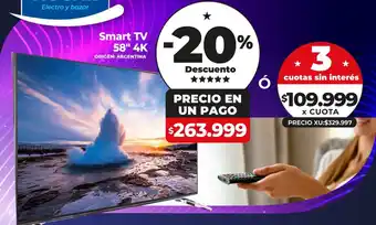 Supermayorista Vital Smart TV 4K 58" oferta