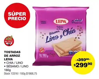 Atomo Conviene TOSTADAS DE ARROZ LEIVA 160g oferta