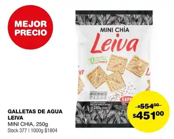 Atomo Conviene GALLETAS DE AGUA LEIVA MINI CHIA, 250g oferta
