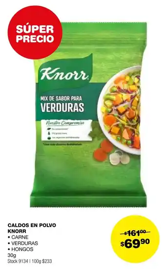 Atomo Conviene CALDOS EN POLVO KNORR 30g oferta