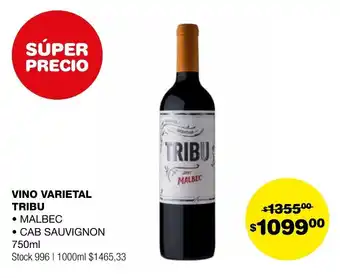 Atomo Conviene VINO VARIETAL TRIBU 750ml oferta