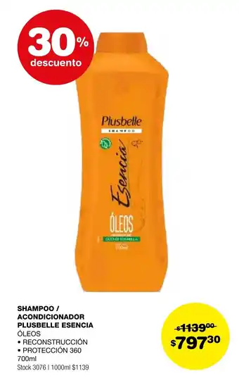 Atomo Conviene SHAMPOO / ACONDICIONADOR PLUSBELLE ESENCIA 700ml oferta