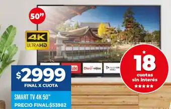 Supermayorista Vital Del Smart TV 4K Ultra Hd 50" oferta