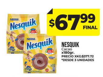 Supermayorista Vital Nesquik Cacao x 180gr oferta