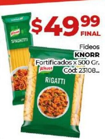 Diarco Knorr Fideos Fortificados x 500gr oferta