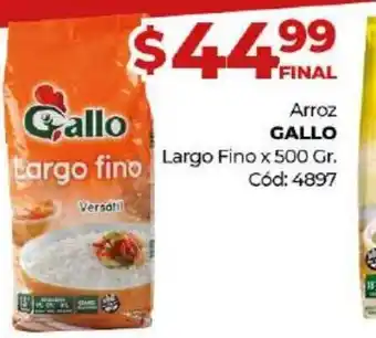 Diarco Gallo Arroz Largo Fino x 500gr oferta