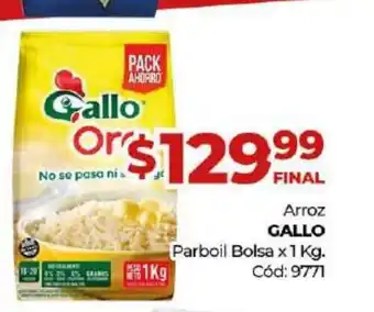 Diarco Gallo Arroz Parboil Bolsa x 1 kg oferta